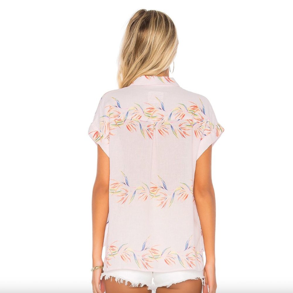 RAILS Whitney Button Down in Blush Birds Of Paradise - Picture 3 of 8